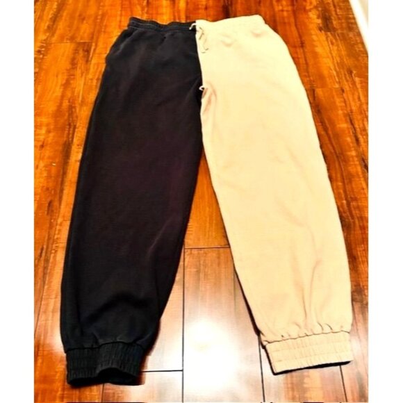 The Drop Liv Women Two-Tone Retro Jogger Sweatpants Elastic Waistband & Cuffs M - Picture 1 of 9